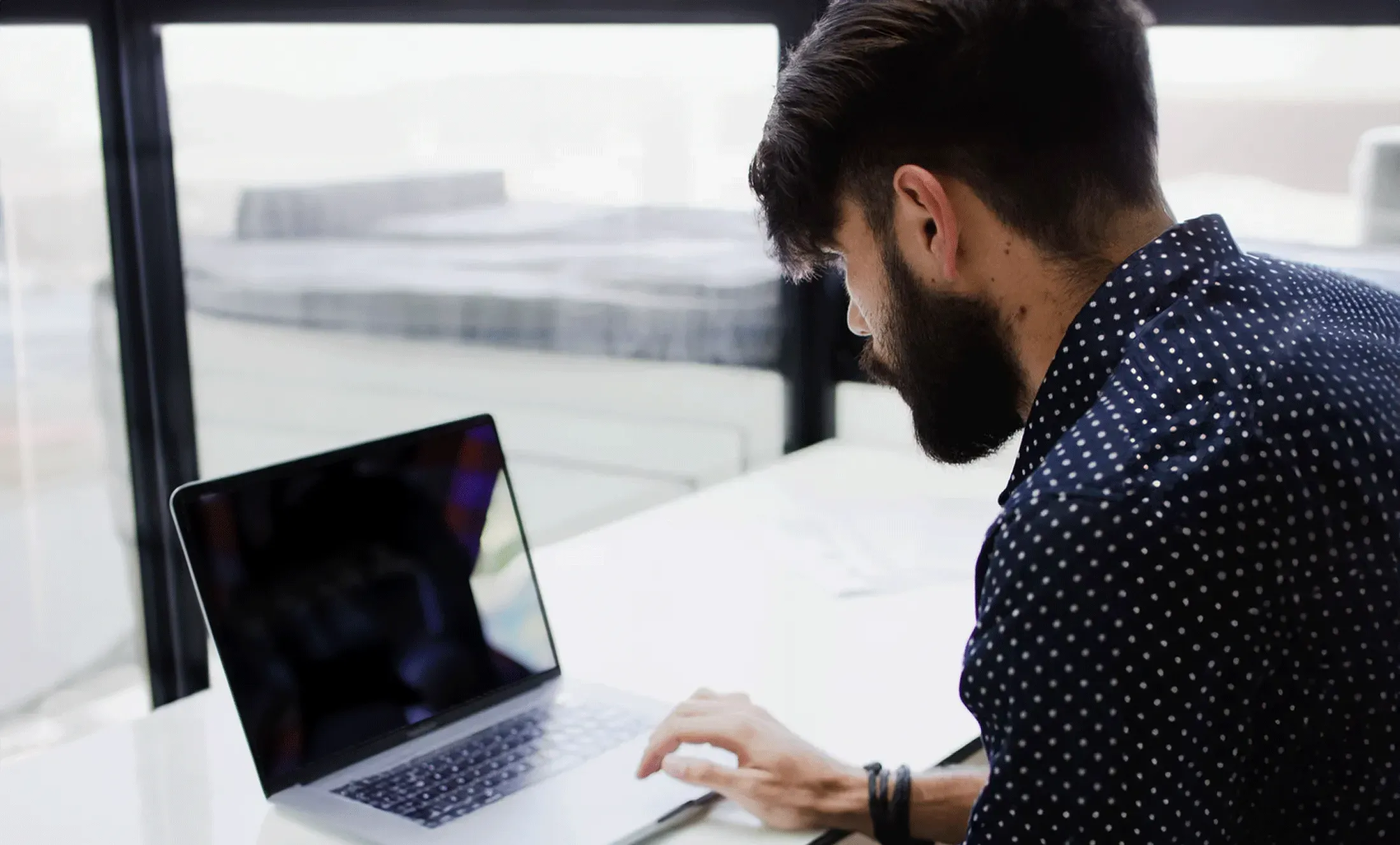 Person working on online exam platform